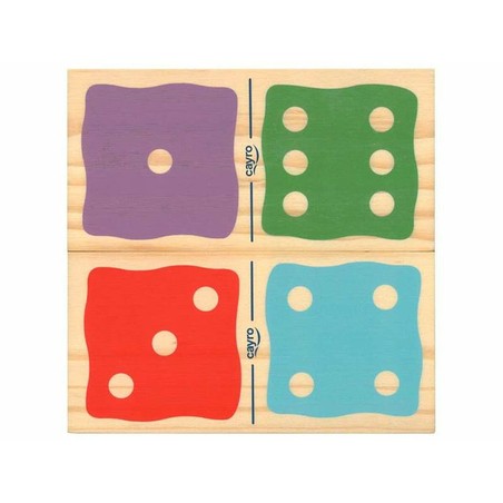 Set de dominó clásico de madera, perfecto para niños a partir de 3 años