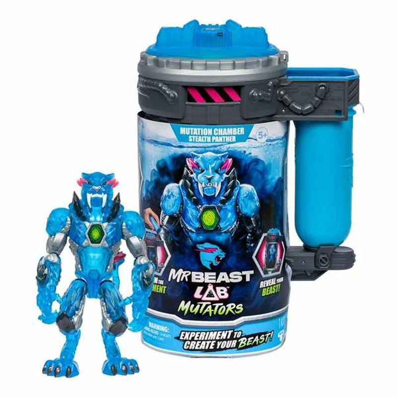 Detalle del rostro de la figura Mr Beast Famosa