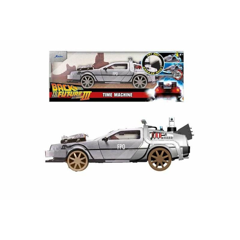 DeLorean de metal Smoby - con accesorios de época