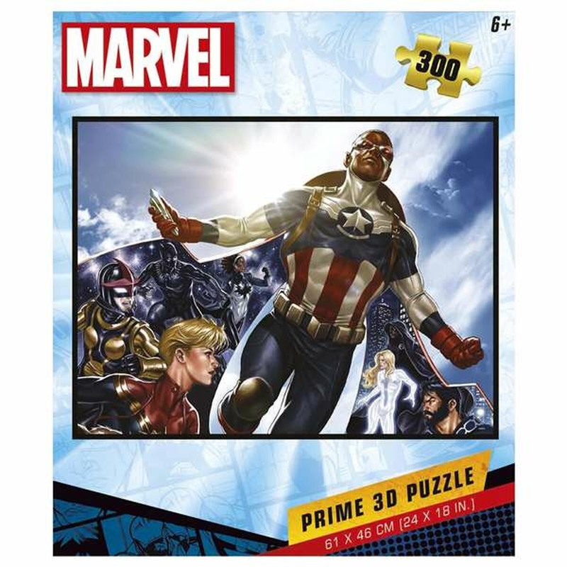 Detalle de piezas del puzzle Educa Marvel 3D, material de cartón resistente