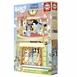 Set de 2 Puzzles Bluey niños de Educa, ideal para desarrollar la motricidad fina.