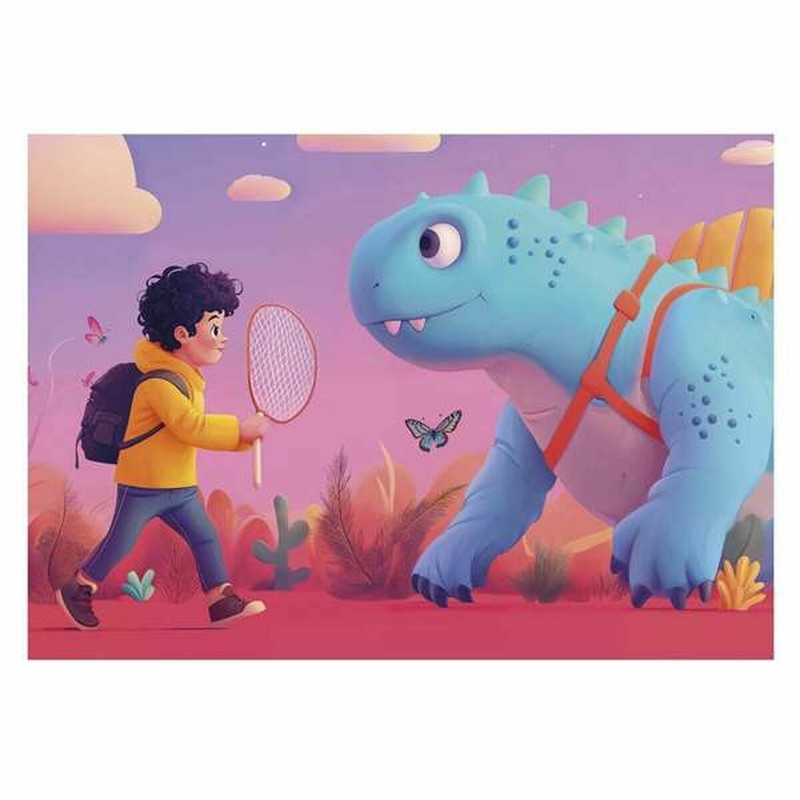 Detalle de puzzles de cartón resistentes de dinosaurios
