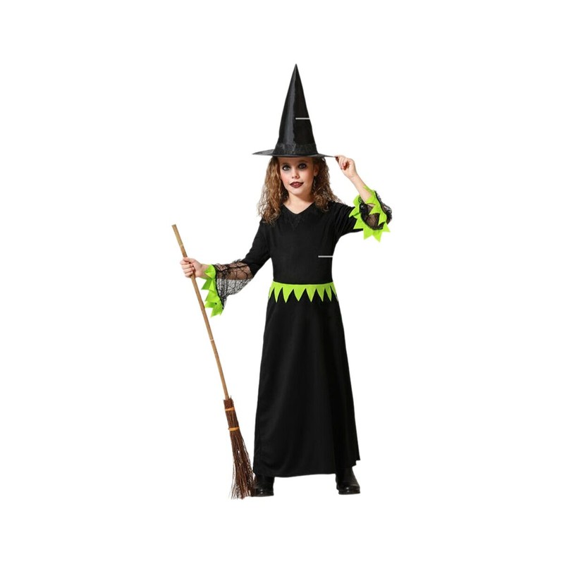Disfraz niños bruja verde halloween