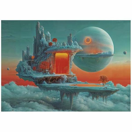Puzzle arte fantástico de fuego y hielo