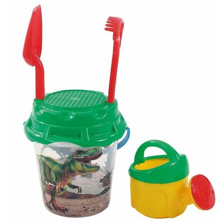 Set de juguetes de playa para niños multicolor con cubo, pala y rastrillo