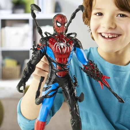 Muñeco Spiderman Venom para niños, mostrando articulaciones