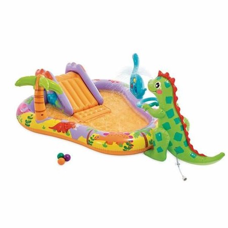 Piscina hinchable niños Intex Dino Park con pulverizador de agua