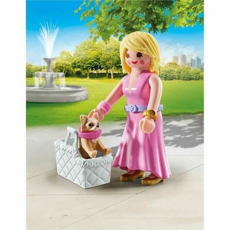 Playset Playmobil con niña y perro, recomendado para construcción niños 3 años