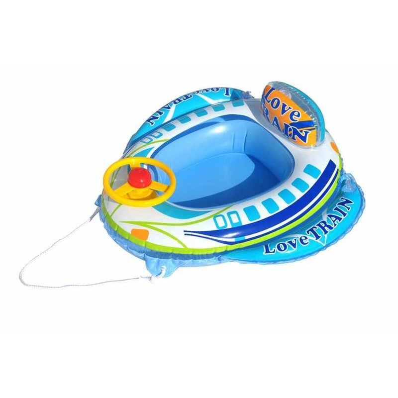 Barca infantil azul con volante para el verano