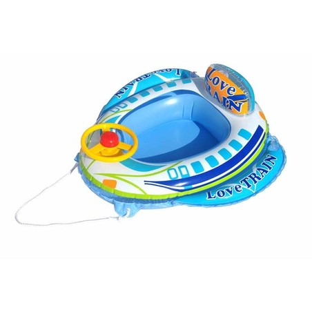 Barca infantil azul con volante para el verano
