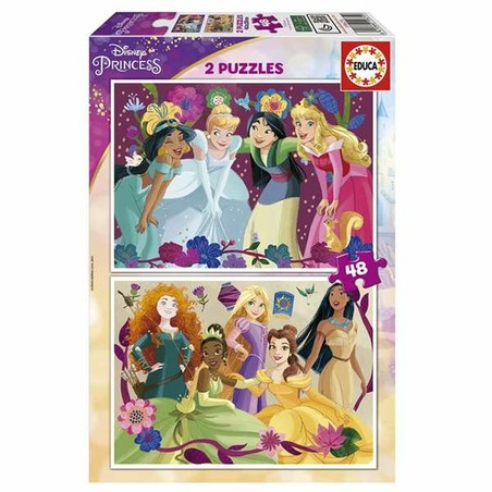 Puzzle Disney Princess Educa 2x48 piezas para niños de 4 años