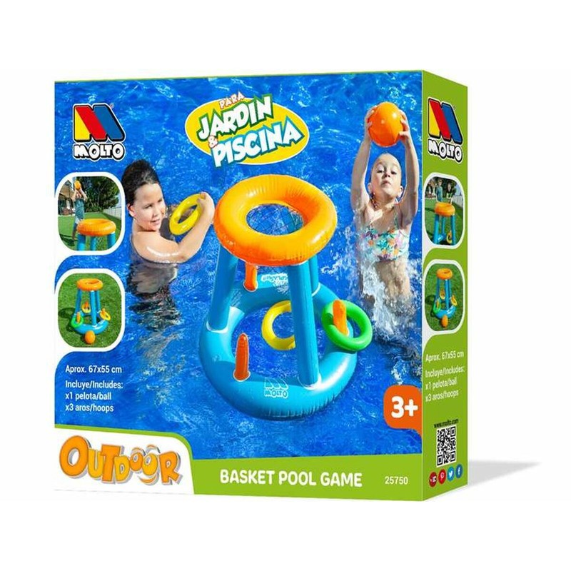 Canasta Baloncesto Hinchable Niños Moltó Outdoor en piscina