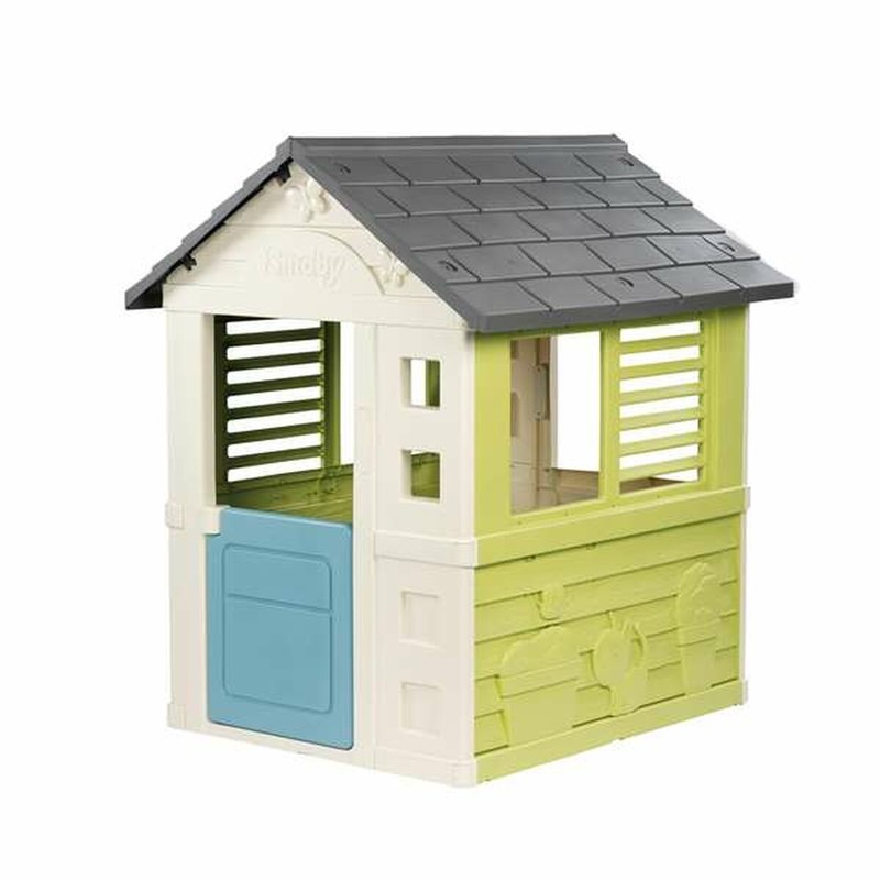 Casa de juegos infantil Smoby Jolie en jardín con niños jugando