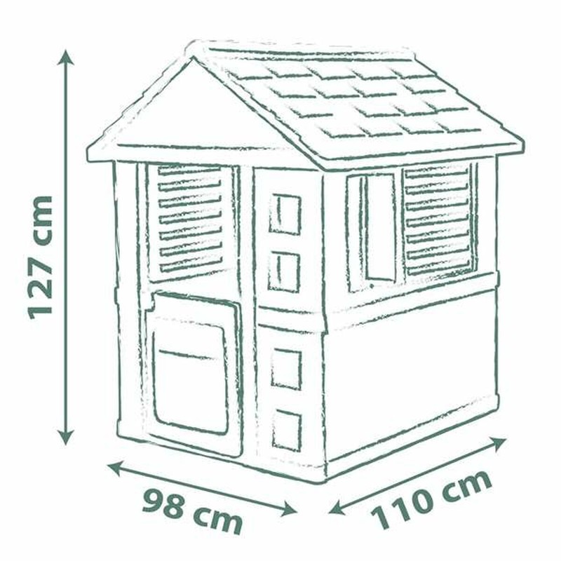 Juguete exterior 2 años: Casa Smoby Jolie con puerta y ventanas