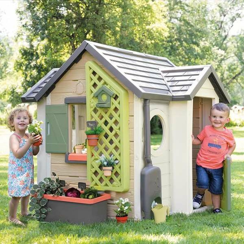 Casa de juegos con diseño colorido y seguro para niños