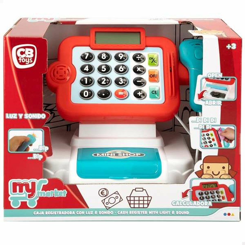 Caja registradora juguete Colorbaby MyMarket con accesorios para niños