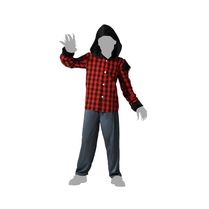 Traje carnaval niño de hombre lobo, ideal para fiestas temáticas.