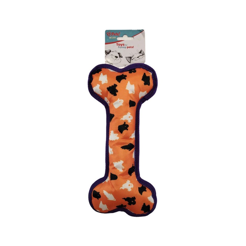 Detalle del accesorio de hueso naranja, ideal para cualquier disfraz superhéroe niño