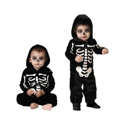 Disfraz niños esqueleto para bebé de 6 a 12 meses, ideal para Halloween.
