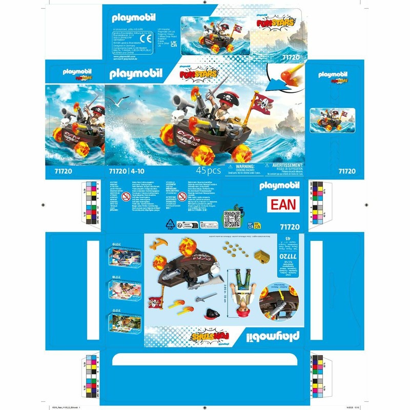 Playset Playmobil Barco Pirata, vista lateral