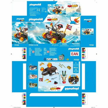 Playset Playmobil Barco Pirata, vista lateral