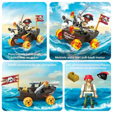 Barco pirata de plástico resistente para niños