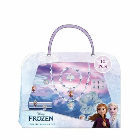 Esmalte infantil azul y accesorios de manicura temática Frozen