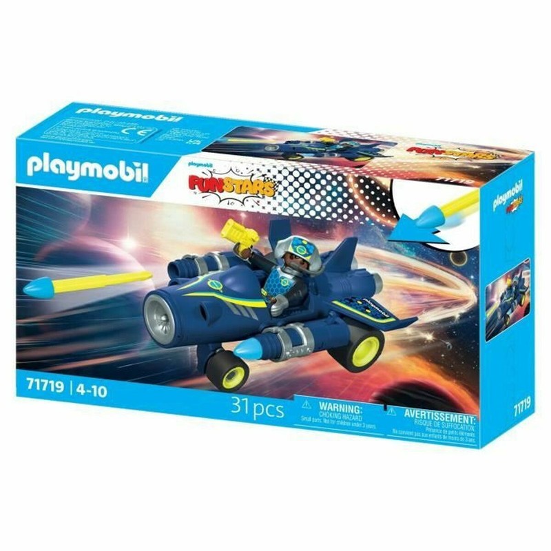 Set construcción educativo Playmobil: Avión espacial con figura piloto