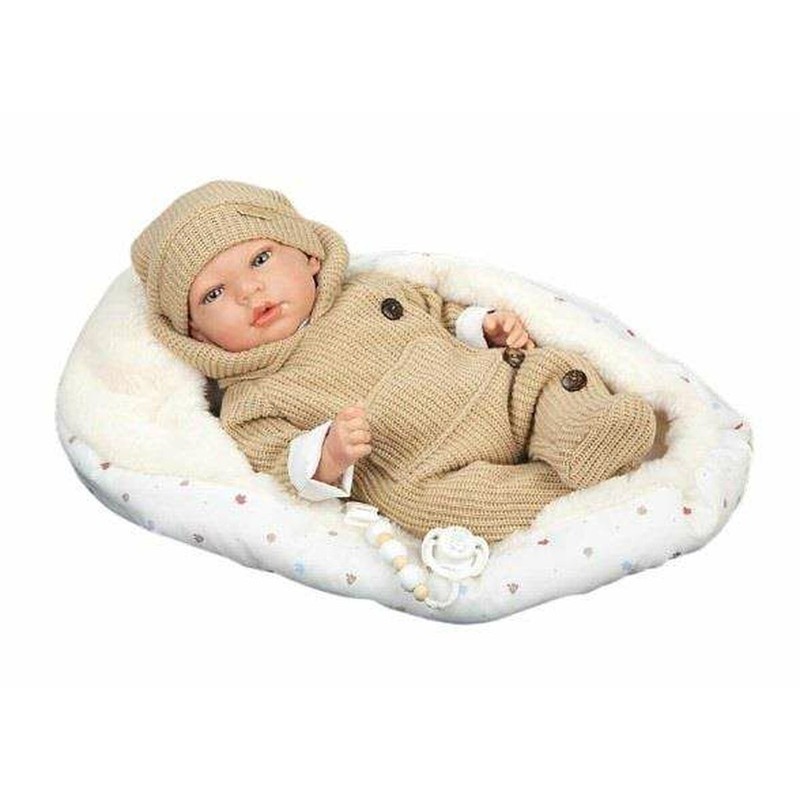Muñeca bebé Arias Olona 40 cm en saco de dormir beige