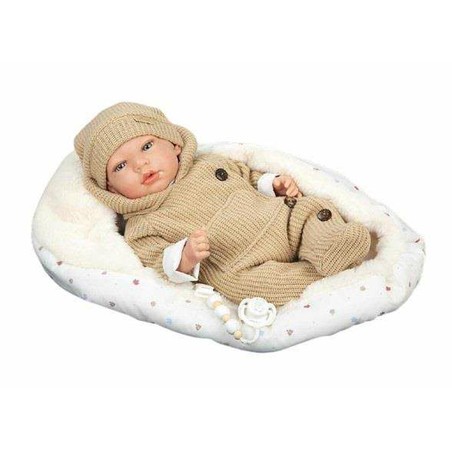 Muñeca bebé Arias Olona 40 cm en saco de dormir beige