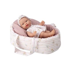 Muñeco Bebé Arias Elegance con capazo rosa 2