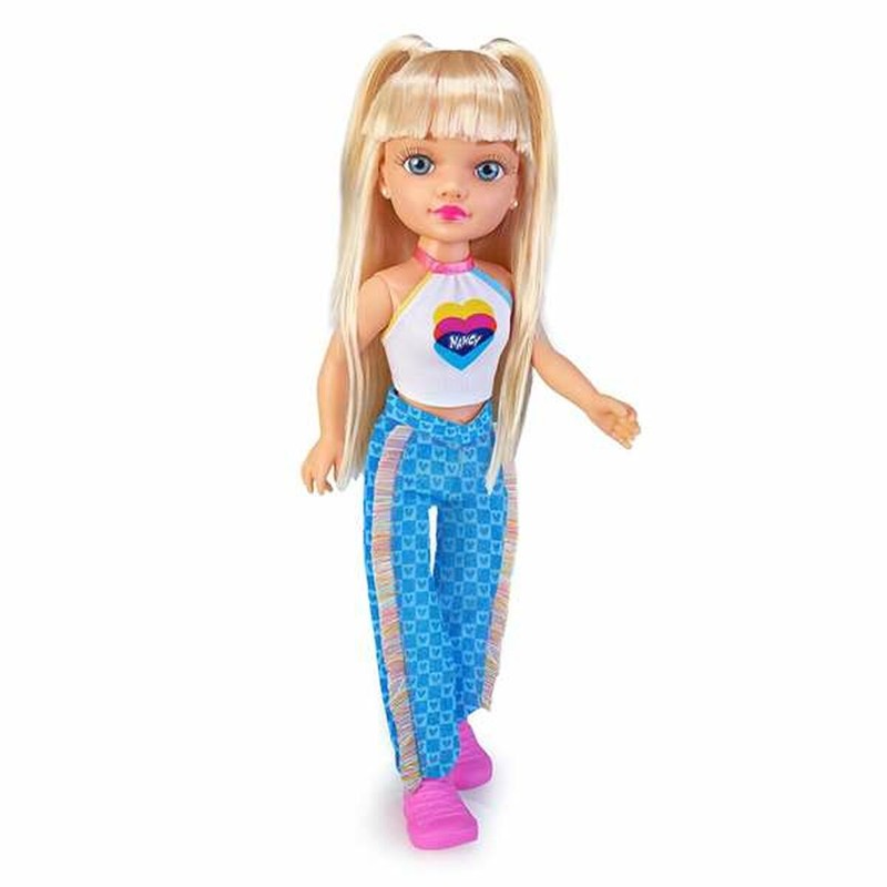 Muñeca Nancy 43 cm original con vestido multicolor y accesorios
