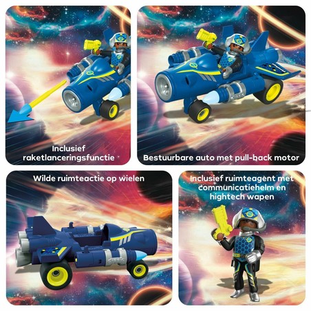 Juguete desarrollo infantil: Niño jugando con Avión Espacial Playmobil