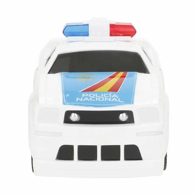 Vista lateral del coche de policía juguete, ideal para pista coches.