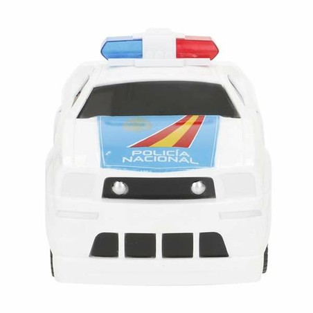Vista lateral del coche de policía juguete, ideal para pista coches.