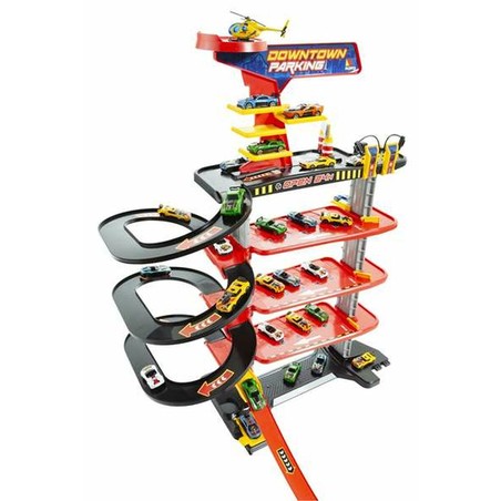 Garaje Parking Moltó con vehículos, ideal para coches juguete niños y niñas