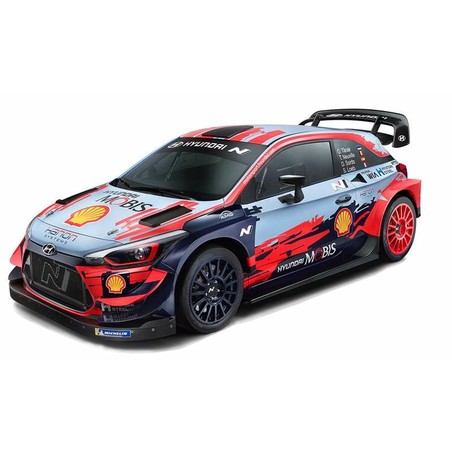 Detalle del coche juguete Ninco Hyundai I20 con neumáticos blandos