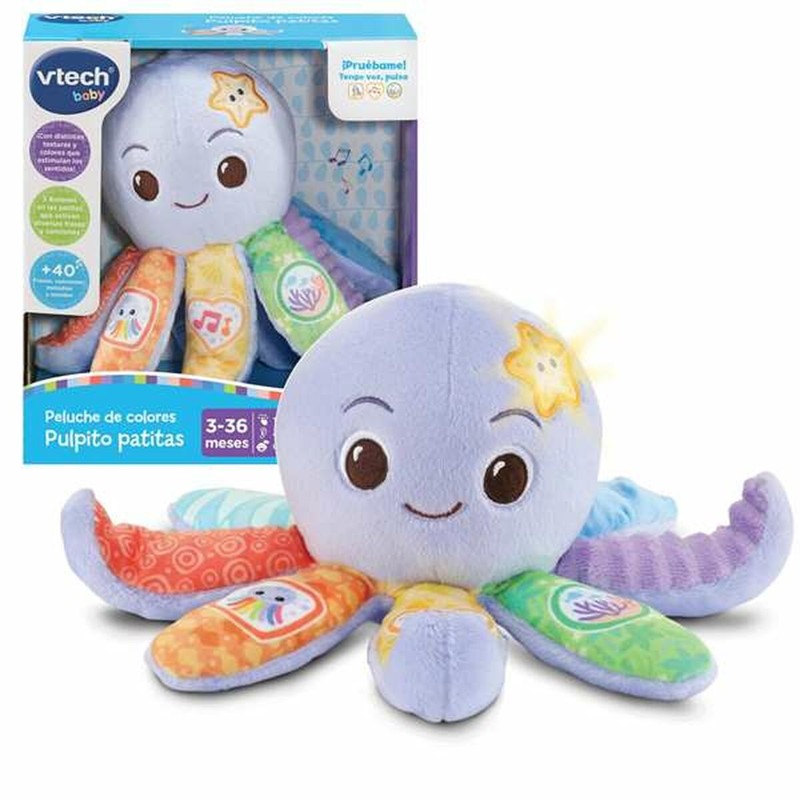 Peluche con luz y sonido: Vtech Pulpo Textil para estimulación temprana