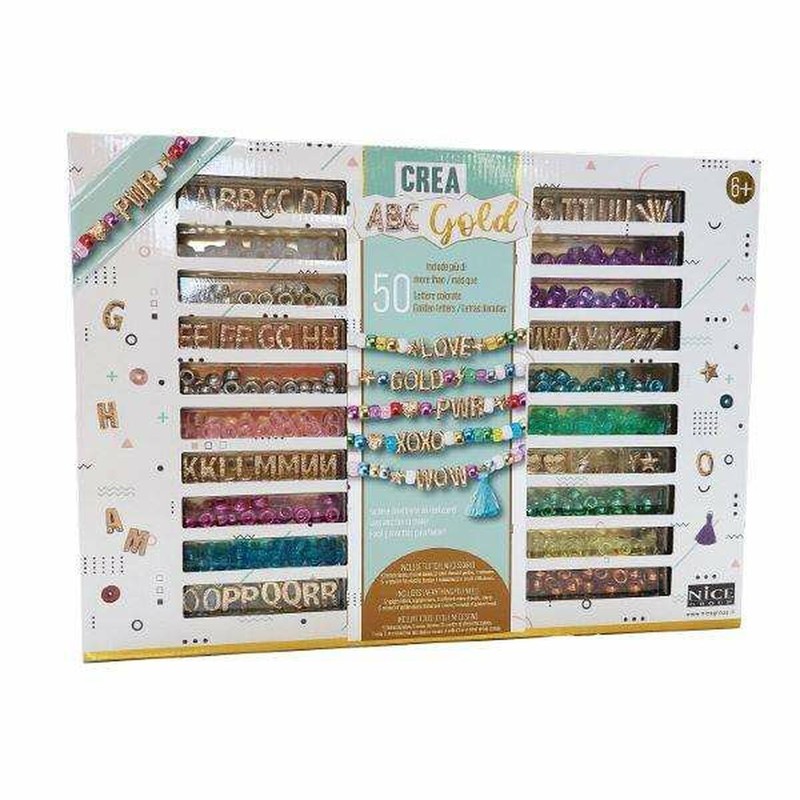 Kit manualidades infantil con abalorios de colores para desarrollar la creatividad.