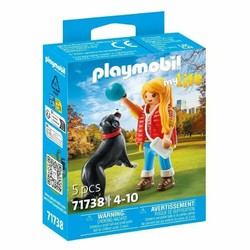 Playset Playmobil Montaña figura mujer perro
