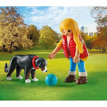 Playset Playmobil mujer con perro de montaña