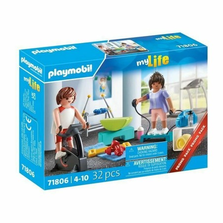 Playset Playmobil fitness con figura y accesorios de entrenamiento