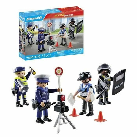 Set policía infantil Playmobil con accesorios, ideal para niños 3 años