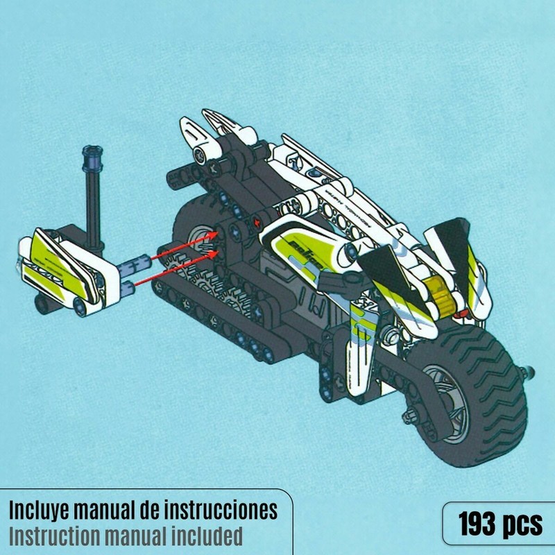 Moto policía juguete construcción con sistema de retrofricción