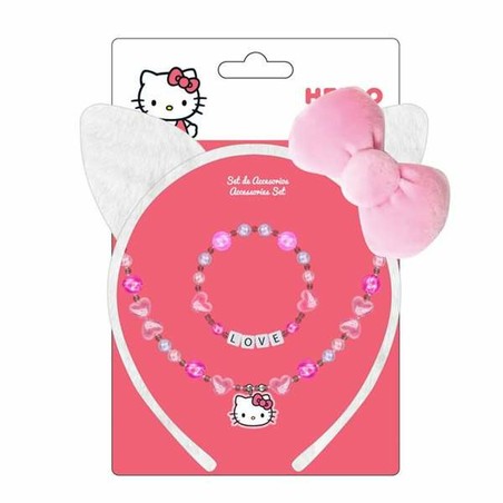 collar y diadema hello kitty para disfraz infantil