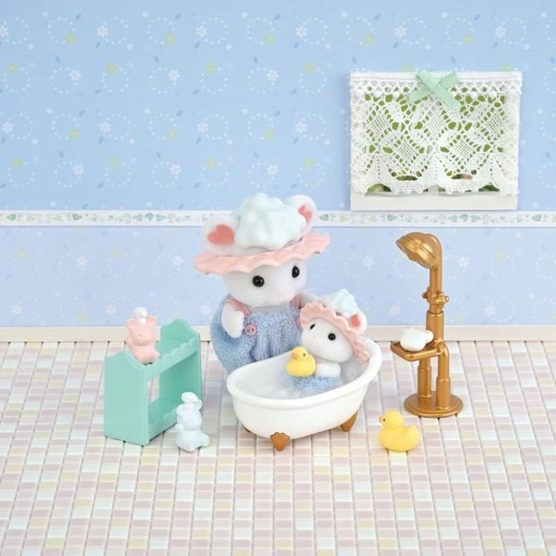 Colección Sylvanian Families: hermanos ratones con accesorios
