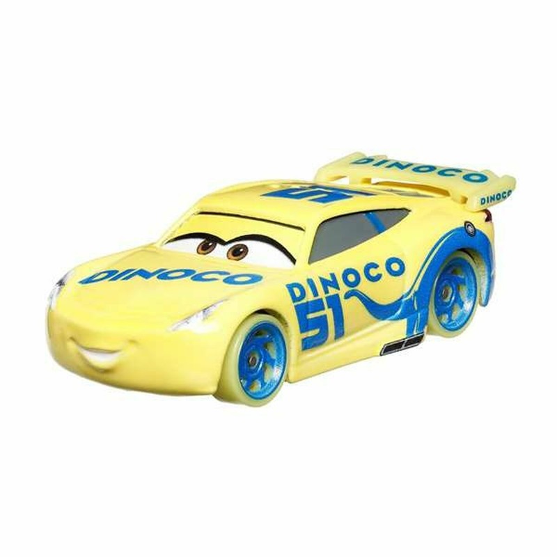 Coche Night Racing brilla oscuridad Mattel amarillo