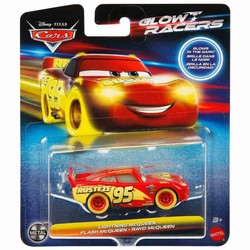 Coche Night Racing brilla oscuridad Mattel amarillo 2