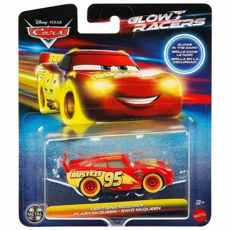 Mini coche Mattel Night Racing, vehículo infantil de luz
