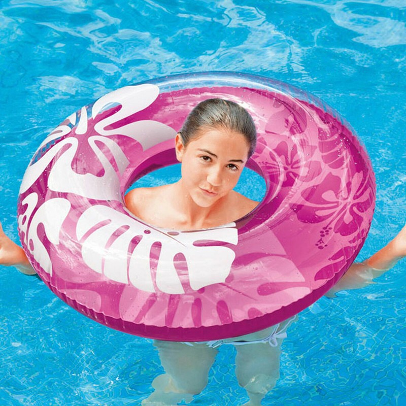 Donut hinchable gigante multicolor para la playa